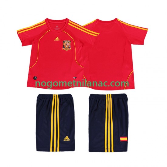 Dres Španjolska Retro Domaći 2008 Kratkih Rukava - Dječji