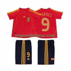 Dres Španjolska TORRES 9 Retro Domaći 2008 Kratkih Rukava - Dječji Dres Španjolska TORRES 9 Retro Domaći 2008 Kratkih Rukava - Dječji