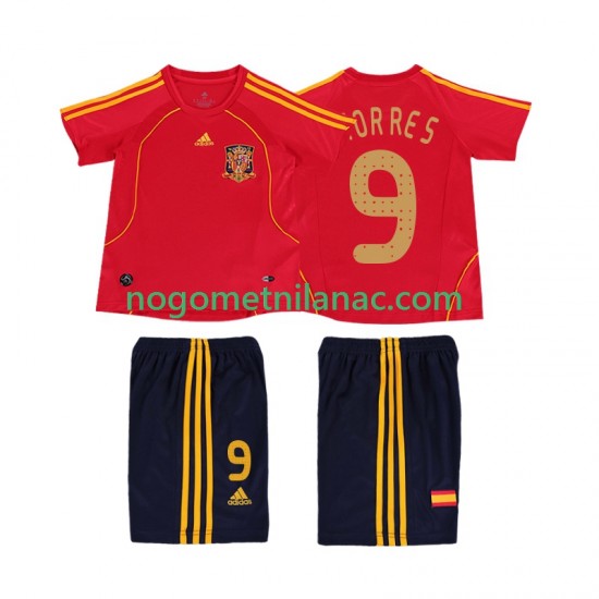 Dres Španjolska TORRES 9 Retro Domaći 2008 Kratkih Rukava - Dječji
