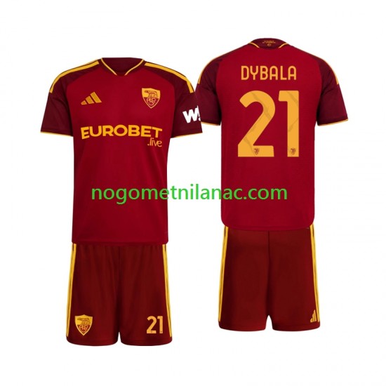 Dres Roma Paulo Dybala 21 Domaći 2026-2027 Kratkih Rukava - Dječji