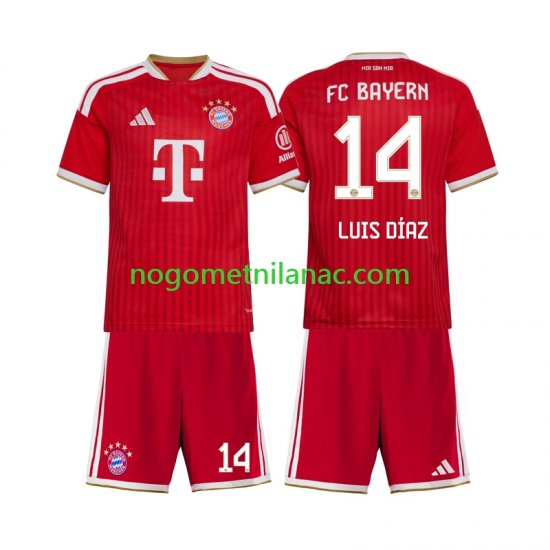 Dres FC Bayern München Luis Diaz 14 Domaći 2026-2027 Kratkih Rukava - Dječji