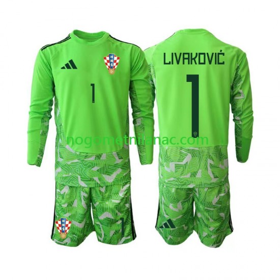 Golmanski Dres - Dres Hrvatska Dominik Livakovic 25 Domaći 2026-2027 Dugim Rukavima - Dječji
