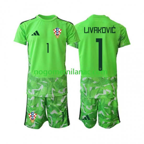 Golmanski Dres - Dres Hrvatska Dominik Livakovic 25 Domaći 2026-2027 Kratkih Rukava - Dječji