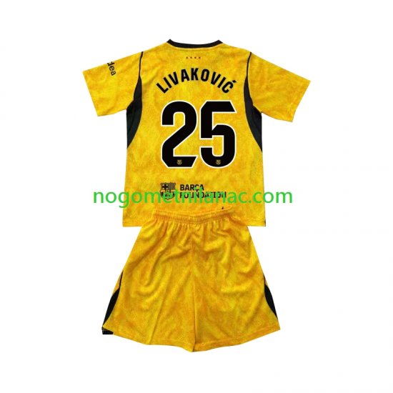 Golmanski Dres - Dres FC Barcelona Dominik Livakovic 25 Četvrti 2026-2027 Kratkih Rukava - Dječji