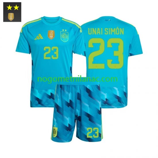 Golmanski Dres - Dres Španjolska Unai Simon 23 Domaći 2026-2027 Kratkih Rukava - Dječji