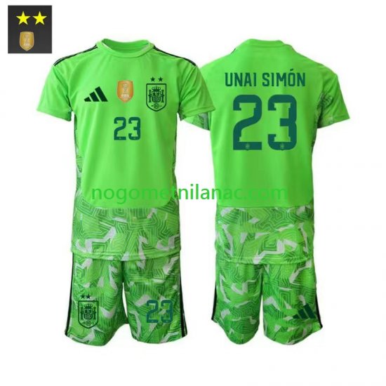 Golmanski Dres - Dres Španjolska Unai Simon 23 Treći 2026-2027 Kratkih Rukava - Dječji