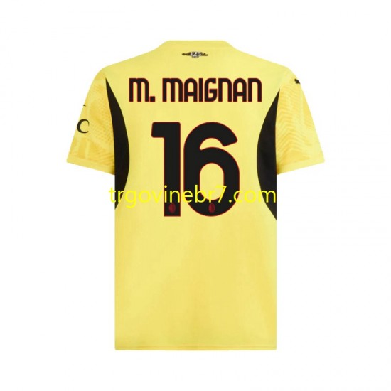 Golmanski Dres - Dres AC Milan Mike Maignan 16 Gostujući 2024-2025 Kratkih Rukava - Muški