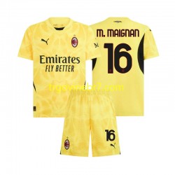 Golmanski Dres - Dres AC Milan Mike Maignan 16 Gostujući 2024-2025 Kratkih Rukava - Dječji Golmanski Dres - Dres AC Milan Mike Maignan 16 Gostujući 2024-2025 Kratkih Rukava - Dječji