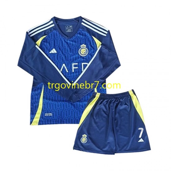 Dres Al Nassr Cristiano Ronaldo 7 Gostujući 2024-2025 Dugim Rukavima - Dječji