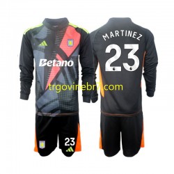 Golmanski Dres - Dres Aston Villa Emiliano Martinez 23 Gostujući 2024-2025 Dugim Rukavima - Dječji
