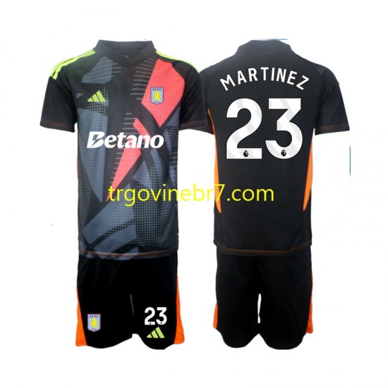 Golmanski Dres - Dres Aston Villa Emiliano Martinez 23 Gostujući 2024-2025 Kratkih Rukava - Dječji
