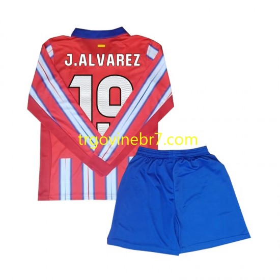 Dres Atlético Madrid Julian Alvarez 19 Domaći 2024-2025 Dugim Rukavima - Dječji