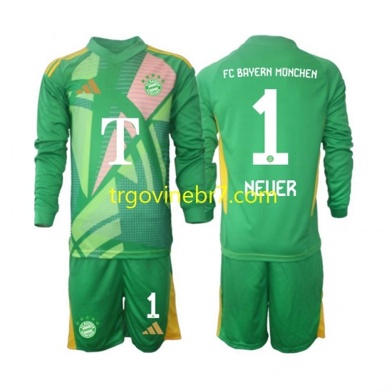 Golmanski Dres - Dres FC Bayern München Manuel Neuer 1 Četvrti 2024-2025 Dugim Rukavima - Dječji