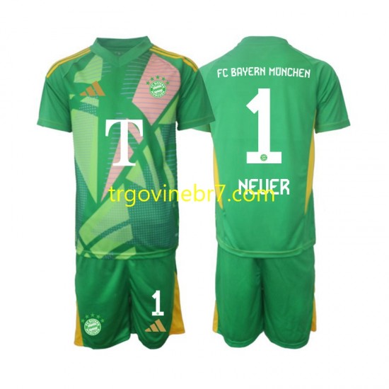 Golmanski Dres - Dres FC Bayern München Manuel Neuer 1 Četvrti 2024-2025 Kratkih Rukava - Dječji