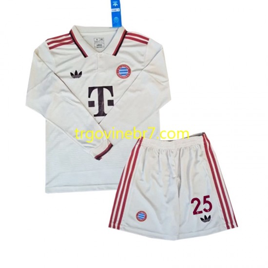 Dres FC Bayern München Muller 25 Treći 2024-2025 Dugim Rukavima - Dječji