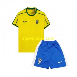 Dres Brazil Retro Domaći 1998 Kratkih Rukava - Dječji Dres Brazil Retro Domaći 1998 Kratkih Rukava - Dječji