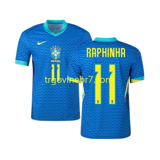 Dres Brazil RAPHINHA 11 Gostujući 2024 Kratkih Rukava - Muški