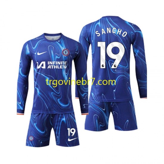 Dres Chelsea Sancho 19 Domaći 2024-2025 Dugim Rukavima - Dječji
