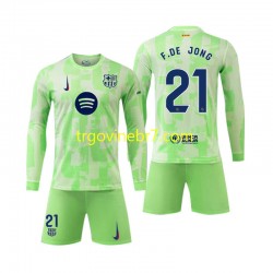 Dres FC Barcelona F DE JONG 21 Treći 2024-2025 Dugim Rukavima - Dječji