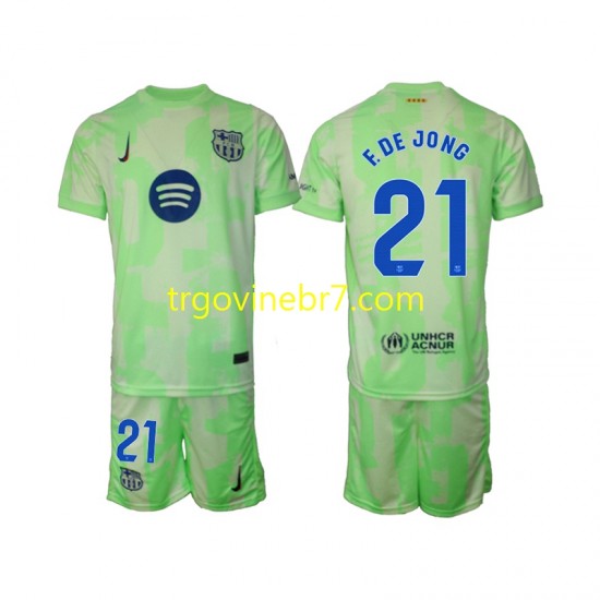 Dres FC Barcelona F DE JONG 21 Treći 2024-2025 Kratkih Rukava - Dječji