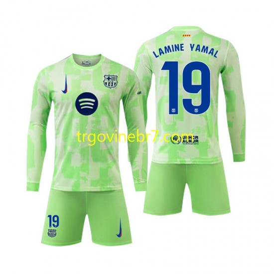 Dres FC Barcelona Lamine Yamal 19 Treći 2024-2025 Dugim Rukavima - Dječji