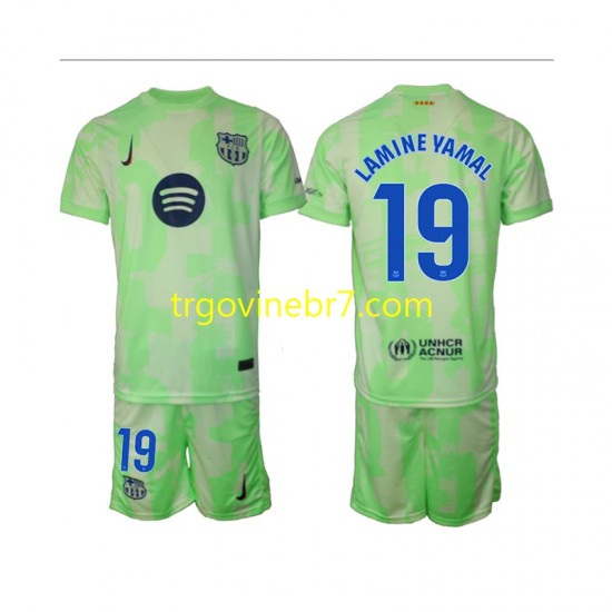 Dres FC Barcelona Lamine Yamal 19 Treći 2024-2025 Kratkih Rukava - Dječji