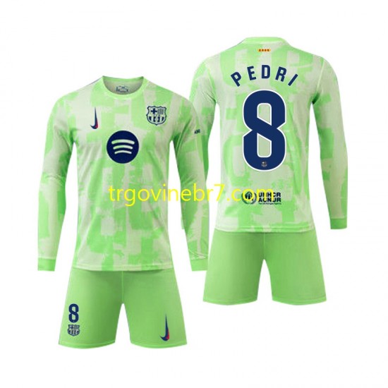 Dres FC Barcelona Pedri 8 Treći 2024-2025 Dugim Rukavima - Dječji