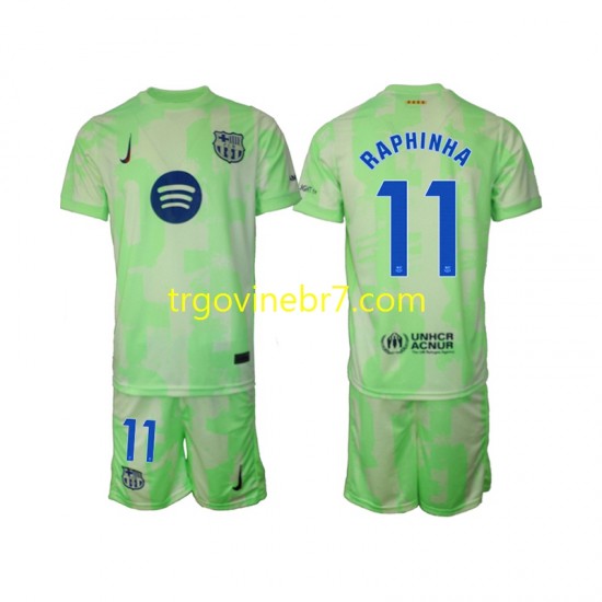 Dres FC Barcelona Raphinha 11 Treći 2024-2025 Kratkih Rukava - Dječji