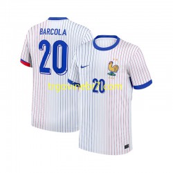 Dres Francuska Bradley Barcola 20 Gostujući 2024 Kratkih Rukava - Muški Dres Francuska Bradley Barcola 20 Gostujući 2024 Kratkih Rukava - Muški
