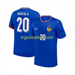 Dres Francuska Bradley Barcola 20 Domaći 2024 Kratkih Rukava - Muški Dres Francuska Bradley Barcola 20 Domaći 2024 Kratkih Rukava - Muški