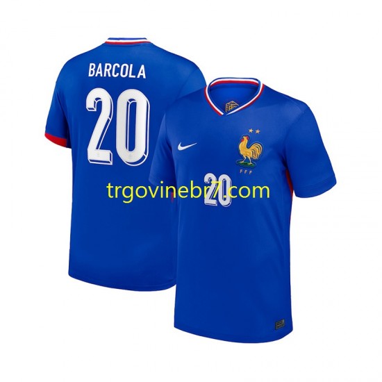 Dres Francuska Bradley Barcola 20 Domaći 2024 Kratkih Rukava - Muški