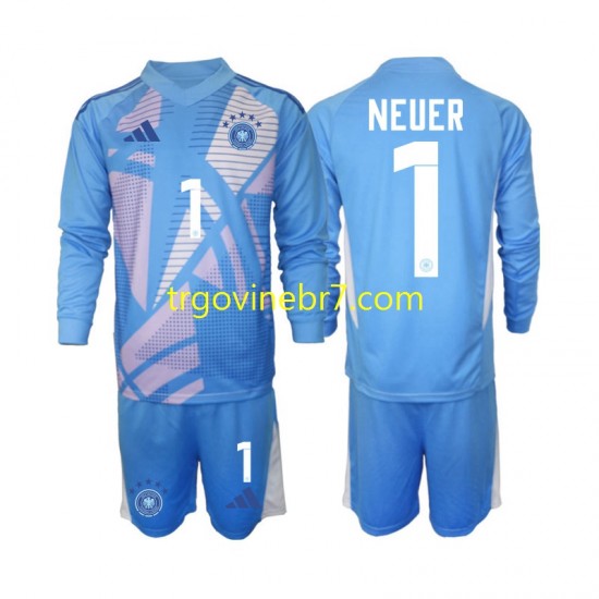 Golmanski Dres - Dres Njemačka Manuel Neuer 1 Četvrti 2024-2025 Dugim Rukavima - Dječji