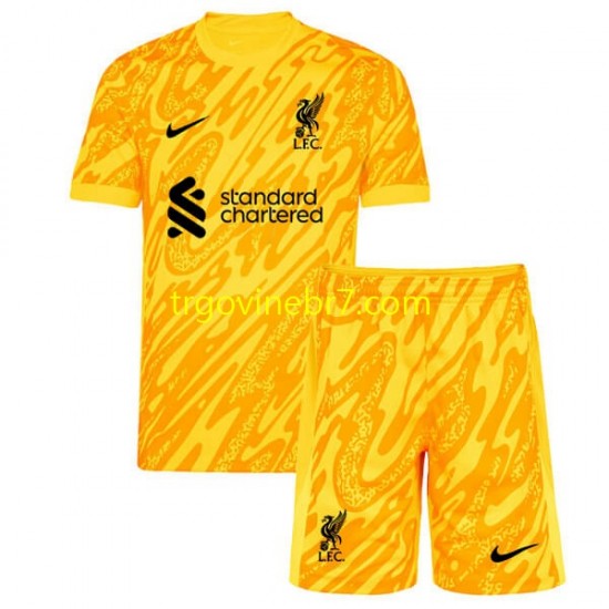 Golmanski Dres - Dres Liverpool Četvrti 2024-2025 Kratkih Rukava - Dječji