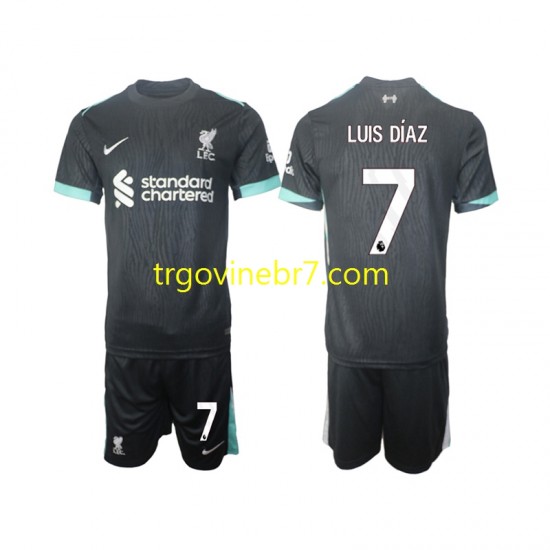 Dres Liverpool Luis Diaz 7 Gostujući 2024-2025 Kratkih Rukava - Dječji