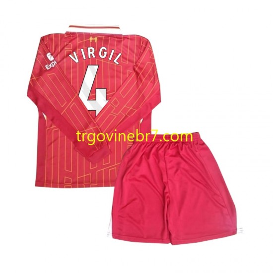 Dres Liverpool Virgil 4 Domaći 2024-2025 Dugim Rukavima - Dječji