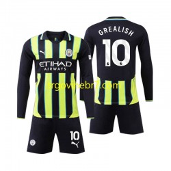 Dres Manchester City Jack Grealish 10 Gostujući 2024-2025 Dugim Rukavima - Dječji Dres Manchester City Jack Grealish 10 Gostujući 2024-2025 Dugim Rukavima - Dječji