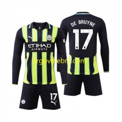 Dres Manchester City Kevin De Bruyne 17 Gostujući 2024-2025 Dugim Rukavima - Dječji