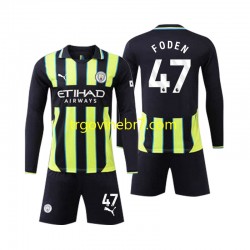 Dres Manchester City Phil Foden 47 Gostujući 2024-2025 Dugim Rukavima - Dječji Dres Manchester City Phil Foden 47 Gostujući 2024-2025 Dugim Rukavima - Dječji