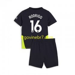 Dres Manchester City RODRIGO 16 Gostujući 2024-2025 Kratkih Rukava - Dječji Dres Manchester City RODRIGO 16 Gostujući 2024-2025 Kratkih Rukava - Dječji