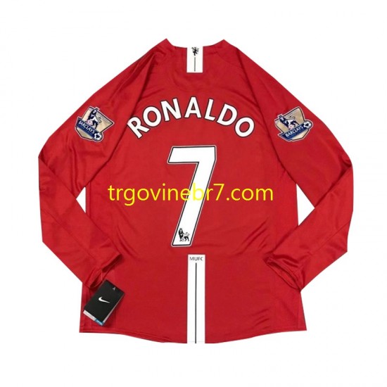 Dres Manchester United Cristiano Ronaldo 7 2007 Retro Domaći Dugim Rukavima - Muški