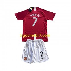 Dres Manchester United Cristiano Ronaldo 7 Champion League 2007 Retro Domaći Kratkih Rukava - Dječji