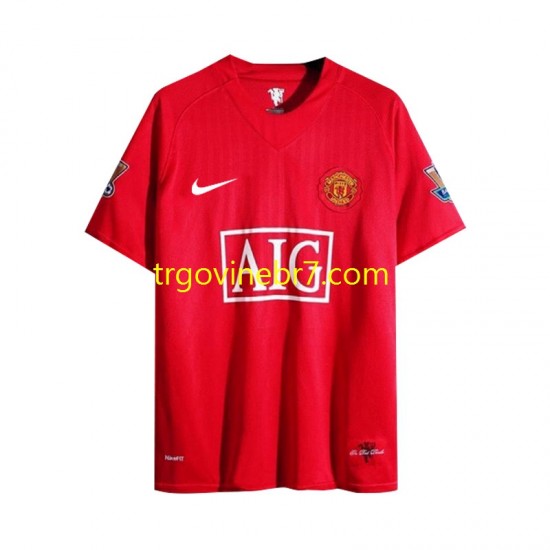 Dres Manchester United 2007 Retro Domaći Dugim Rukavima - Muški