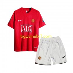 Dres Manchester United 2007 Retro Domaći Kratkih Rukava - Dječji