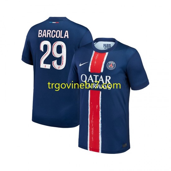 Dres Paris Saint-Germain Bradley Barcola 29 Domaći 2024-2025 Kratkih Rukava - Muški