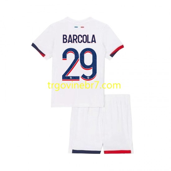 Dres Paris Saint-Germain Bradley Barcola 29 Gostujući 2024-2025 Kratkih Rukava - Dječji