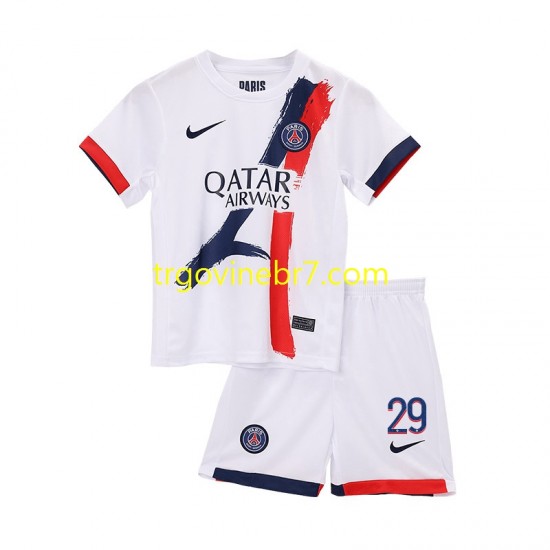 Dres Paris Saint-Germain Bradley Barcola 29 Gostujući 2024-2025 Kratkih Rukava - Dječji