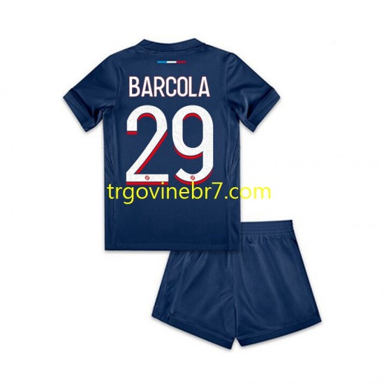 Dres Paris Saint-Germain Bradley Barcola 29 Domaći 2024-2025 Kratkih Rukava - Dječji