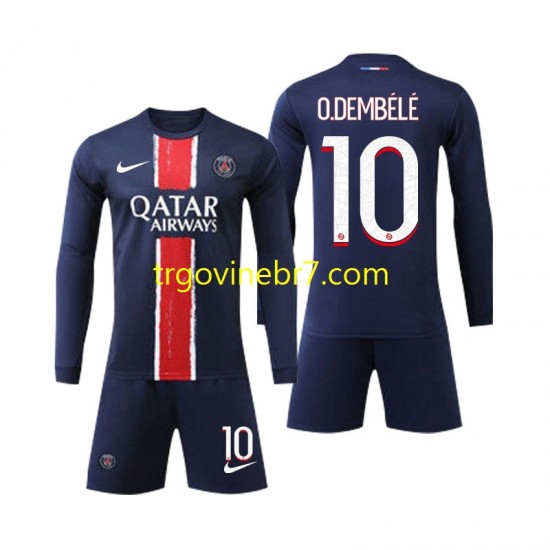 Dres Paris Saint-Germain O Dembele 10 Domaći 2024-2025 Dugim Rukavima - Dječji