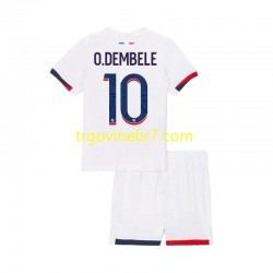 Dres Paris Saint-Germain Ousmane Dembele 10 Gostujući 2024-2025 Kratkih Rukava - Dječji