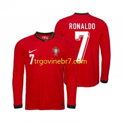 Dres Portugal Ronaldo 7 Domaći Euro 2024 Dugim Rukavima - Muški Dres Portugal Ronaldo 7 Domaći Euro 2024 Dugim Rukavima - Muški
